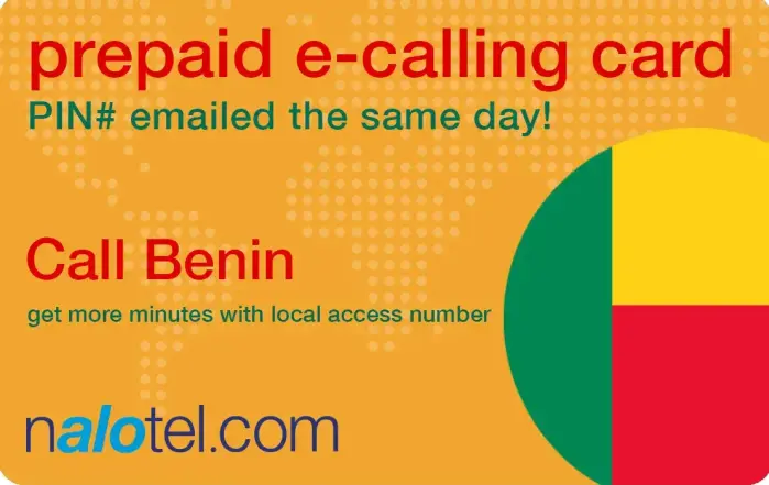 Nalotel Benin calling card for affordable international calling from USA and Canada